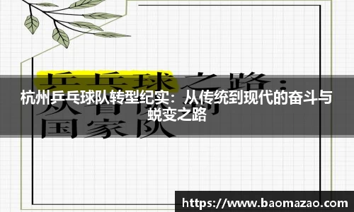 杭州乒乓球队转型纪实：从传统到现代的奋斗与蜕变之路