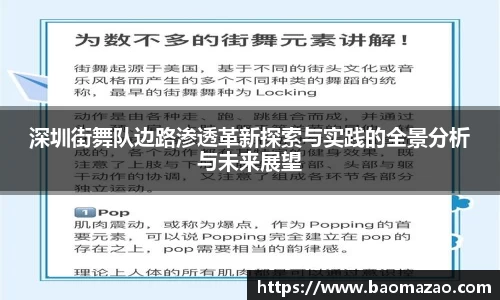 深圳街舞队边路渗透革新探索与实践的全景分析与未来展望